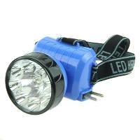 Фонарь на лоб 8+1Led с аккум. зарядка от 220v (328-047) оптом