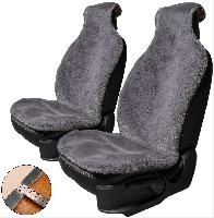 Накидки/Carcom/Премиум/иск.мех/серый/передние/к-т(2шт) оптом