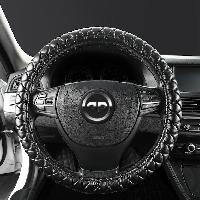 Оплётка AUTOPREMIER М экокожа, ромб крокодил, чёрный, VB1000M оптом