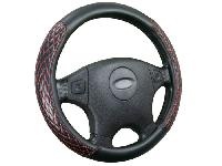 Оплетка CF ROMB экокожа черный/черный/красный 31550 оптом