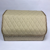 Автосумка-органайзер/Carcom/экокожа/50×30×30см/светло-бежевый, отстрочка бежевая 2718006 оптом