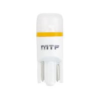 Лампа светодиодная МТФ W/T10 4000K 50 люмен (к-кт 2шт) линза матовая W5W40РT оптом