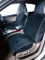 Накидки/Carcom/Sydney mod/Велюр/черный, стежка ромб синяя/закрытая юбка/передние оптом