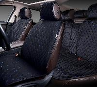 Накидки/PREMIER/Alcantra Luxe/стёганая алькантара/чёрный-синяя нить/к-т/арт.ALL1100 оптом