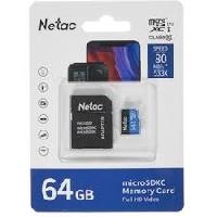 Карта памяти Netac Micro SD 64 GB UHS-1 U-1 10класс/1 оптом