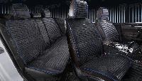 Накидки/PSV/Bliss PRO Skin/мокрая кожа/черный,кант синий/комплект/арт.136725 оптом