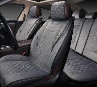 Накидки/AUTOPREMIER/Brilliant/стёганая алькантара/серый/бок. поддержка/комплект/арт.BRL1400 оптом