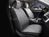 Накидки/CF/ROMB FRONT/велюр, экокожа/серый-черный-серый/передние/арт.26178 оптом