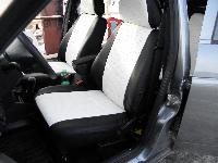 Чехлы/CarCom/Mitsubishi Lancer 10(Мицубиси Лансер)/экокожа/белый-черный оптом