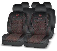 Чехлы/AUTOPREMIER/Elegant/алькантара+полиэстер/черный, красная нить/арт.ELG1020 оптом