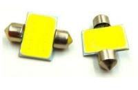 Диод в салон 12vT11х41 COB (SV8.5) WHITE (сплошная заливка) Gilves (мин.10шт) оптом