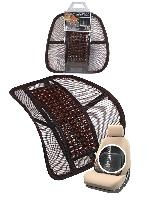 Поддержка поясничная Nova деревянная массажная с сеткой, темно-вишневая (42*40см) 47108 оптом