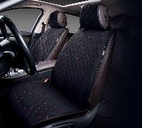 Накидки/PREMIER/Alcantra Luxe/стёганая алькантара/чёрный-красная нить/передние/арт.ALL120 оптом