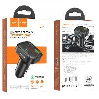 Трансмиттер Bluetooth в прикуриватель+1USB 2.0+1USB3.0 QuickChargel(18W),TF-card,чёрный HOCO E59  оптом