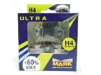Лампа Маяк ULTRA H4 +60% GOLD (82420г+60) 60/55W оптом