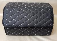 Автосумка-органайзер/Carcom/экокожа/50×30×30см/черный, отстрочка бежевая 2718002 оптом