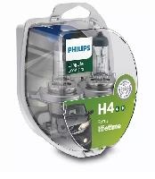 Лампа Philips (Филипс) H4 (60/55) P43t-38 LongLife EcoVision(2шт) 12V 12342LLECOS2 оптом