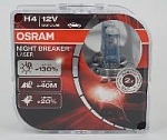 Лампы OSRAM (Осрам) H4 12V-60/55W +130% (P43t) NIGHT BREAKER LASER (2шт) DuoBox (64193NBL-HCB) оптом
