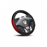 Оплётка PREMIER M кожа PU перфорированная вставка, чёрный/красный, SU1200M оптом
