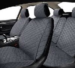 Накидки/Carcom/Sydney Plus/Велюр,антислип/серый, стежка ромб серая/полный к-т оптом