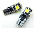 Диоды габарит 12v T10 5SMD CANBUS W2.1-9.5d б/ц с обманкой (мин.10шт) Gilves оптом