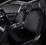 Накидки/AUTOPREMIER/ALCANTRA PREMIUM/стёганая алькантара/чёрный/красная нить/передние/арт.PRM120 оптом