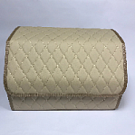 Автосумка-органайзер/Carcom/экокожа/50×30×30см/светло-бежевый, отстрочка бежевая 2718006 оптом