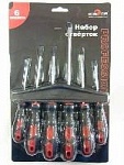 Набор отверток (6 предметов) (PH0*75, PH1*100, PH2*100, SL6*150, 5*100, 4*75) СЕРВИС КЛЮЧ 75800 оптом