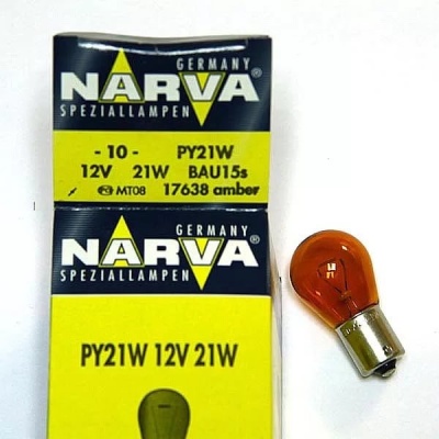 Лампа Narva PY12-21W янтарная BAU15S 17638