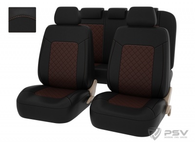 Чехлы PSV Elegant Next (Коричневый)  L , экокожа 129201