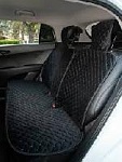 Накидки/Carcom/Sydney Plus/Велюр,антислип/черный, стежка ромб черная/полный к-т оптом