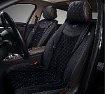 Накидки/AUTOPREMIER/Brilliant/стёганая алькантара/чёрный-синяя нить/бок.поддер./перед.2шт/арт.BRL110 оптом