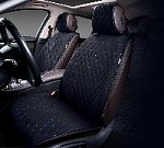 Накидки/PREMIER/Alcantra Luxe/стёганая алькантара/чёрный-синяя нить/передние/арт.ALL110 оптом