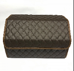 Автосумка-органайзер/Carcom/экокожа/50×30×30см/коричневый, отстрочка коричневая,двойной ромб 2708008 оптом