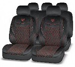 Чехлы/AUTOPREMIER/Elegant/алькантара+полиэстер/черный, красная нить/арт.ELG1020 оптом