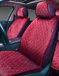 Накидки/Carcom/Marseille front/Алькантара/красный, стежка ромб/передние/к-т(2шт) оптом