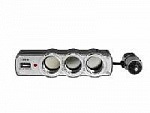 Тройник прикуривателя WF-0120 с USB,120 (G4002)  оптом