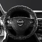 Оплётка AUTOPREMIER М экокожа, ромб прострочка, чёрный, VL1000M оптом
