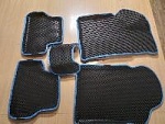 Коврик в салон/EVA/3D/Kia Rio,Hyundai Solaris 2010-2017г(Хендай Солярис)/черный центр,красный кант оптом