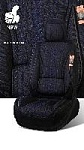 Накидки/Carcom/Khiva/твид 3d/черный с синей строчкой/боковая поддержка/комплект оптом