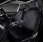 Накидки/AUTOPREMIER/ALCANTRA PREMIUM/стёганая алькантара/чёрный/белая нить/передние/арт.PRM200 оптом