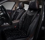 Накидки/AUTOPREMIER/Brilliant/стёганая алькантара/чёрный-сер.нить/бок.поддержка/перед 2шт/арт.BRL100 оптом